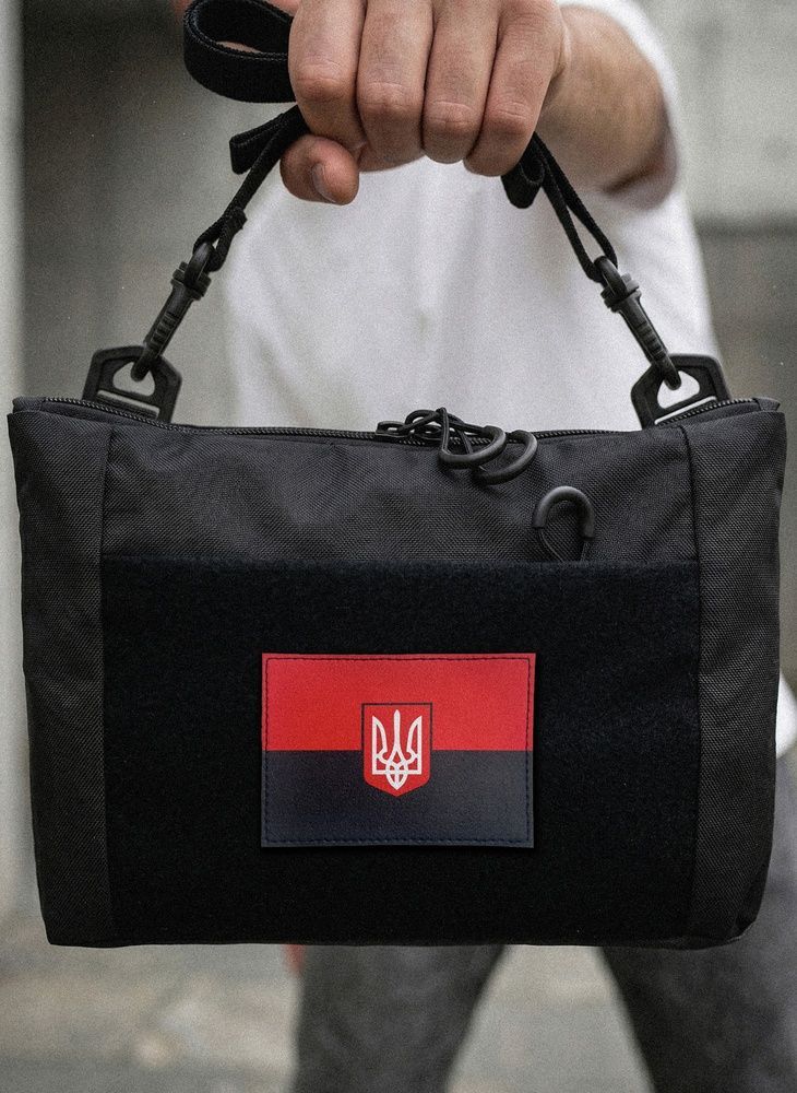 Печатный патч (шеврон, нашивка) на липучке "прапор України" 8109 фото