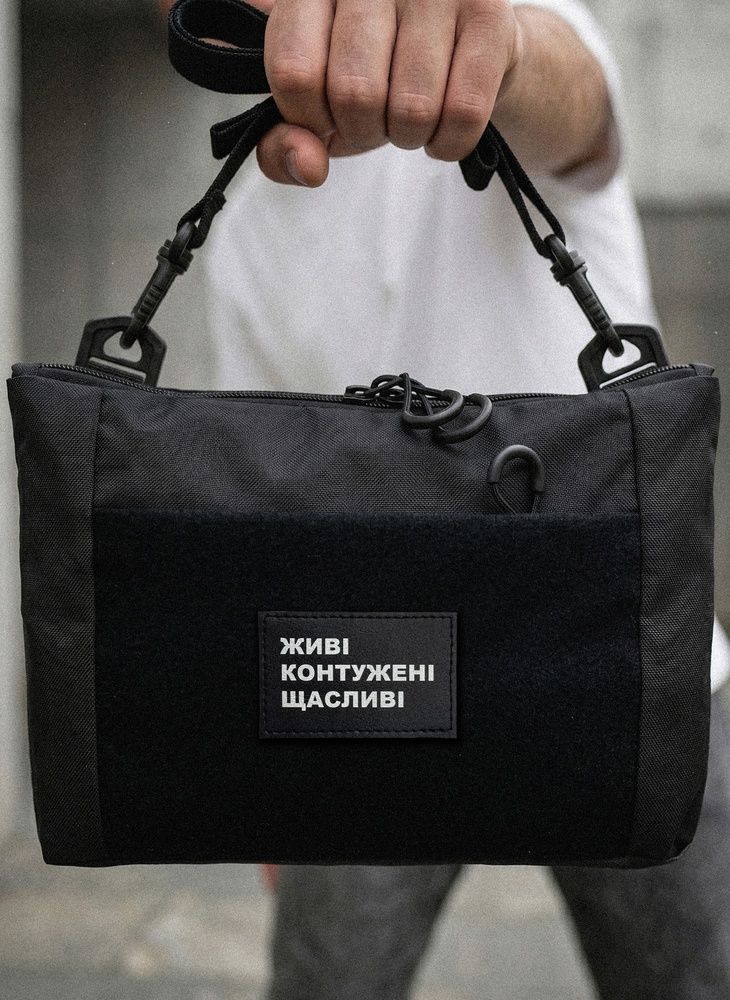 Печатный патч "ЖИВІ КОНТУЖЕНІ ЩАСЛИВІ" (шеврон, нашивка) на липучке с надписью 8095 фото